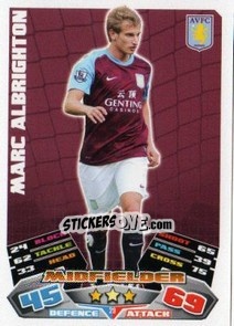 Sticker Marc Albrighton - English Premier League 2011-2012. Match Attax n. 29 - Topps