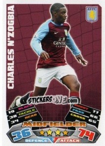 Sticker Charles N'Zogbia - English Premier League 2011-2012. Match Attax n. 30 - Topps