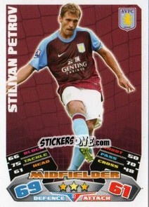 Figurina Stiliyan Petrov - English Premier League 2011-2012. Match Attax - Topps