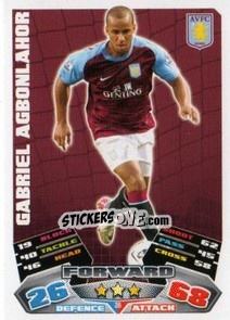 Sticker Gabriel Agbonlahor - English Premier League 2011-2012. Match Attax n. 36 - Topps