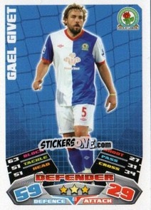 Cromo Gael Givet - English Premier League 2011-2012. Match Attax - Topps