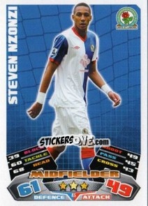 Sticker Steven Nzonzi - English Premier League 2011-2012. Match Attax n. 45 - Topps