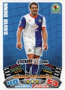Sticker David Dunn - English Premier League 2011-2012. Match Attax - Topps