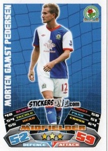 Figurina Morten Gamst Pedersen - English Premier League 2011-2012. Match Attax n. 48 - Topps