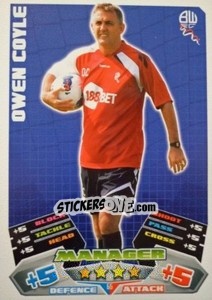 Sticker Owen Coyle - English Premier League 2011-2012. Match Attax n. 55 - Topps