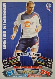 Figurina Gretar Steinsson - English Premier League 2011-2012. Match Attax - Topps