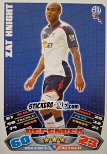 Sticker Zat Knight - English Premier League 2011-2012. Match Attax n. 59 - Topps