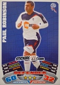 Cromo Paul Robinson - English Premier League 2011-2012. Match Attax - Topps