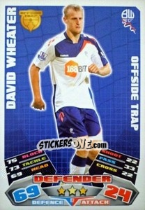 Sticker David Wheater - English Premier League 2011-2012. Match Attax n. 62 - Topps