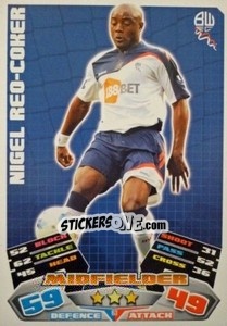Sticker Nigel Reo-Coker - English Premier League 2011-2012. Match Attax n. 63 - Topps