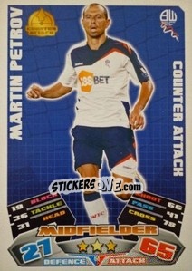 Sticker Martin Petrov - English Premier League 2011-2012. Match Attax n. 64 - Topps