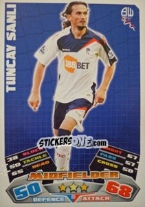 Cromo Tuncay Sanli - English Premier League 2011-2012. Match Attax - Topps