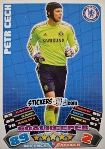 Sticker Petr Cech - English Premier League 2011-2012. Match Attax n. 74 - Topps