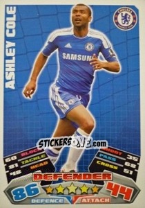 Sticker Ashley Cole - English Premier League 2011-2012. Match Attax n. 76 - Topps