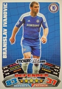 Sticker Branislav Ivanovic - English Premier League 2011-2012. Match Attax n. 77 - Topps