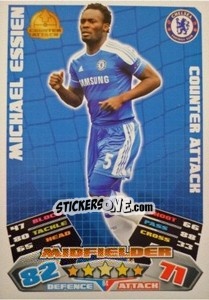Sticker Michael Essien - English Premier League 2011-2012. Match Attax n. 84 - Topps
