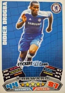 Sticker Didier Drogba - English Premier League 2011-2012. Match Attax n. 87 - Topps