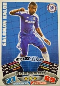 Sticker Salomon Kalou - English Premier League 2011-2012. Match Attax n. 89 - Topps