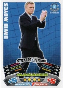 Sticker David Moyes - English Premier League 2011-2012. Match Attax n. 91 - Topps