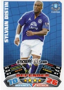 Figurina Sylvain Distin - English Premier League 2011-2012. Match Attax n. 93 - Topps