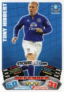 Sticker Tony Hibbert - English Premier League 2011-2012. Match Attax - Topps