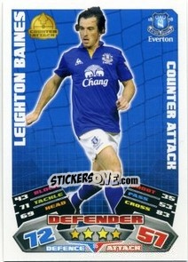 Sticker Leighton Baines - English Premier League 2011-2012. Match Attax - Topps