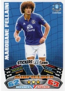 Sticker Marouane Fellaini - English Premier League 2011-2012. Match Attax n. 98 - Topps