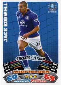 Sticker Jack Rodwell - English Premier League 2011-2012. Match Attax n. 99 - Topps