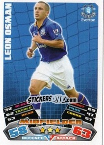 Sticker Leon Osman - English Premier League 2011-2012. Match Attax n. 100 - Topps