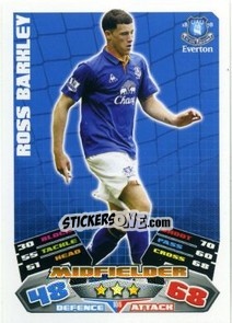 Sticker Ross Barkley - English Premier League 2011-2012. Match Attax n. 106 - Topps
