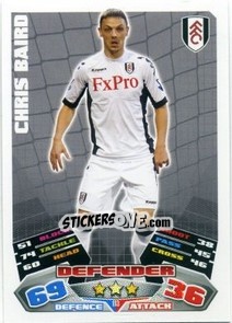 Sticker Chris Baird - English Premier League 2011-2012. Match Attax n. 113 - Topps