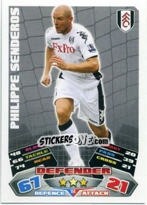 Cromo Philippe Senderos - English Premier League 2011-2012. Match Attax - Topps