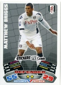 Sticker Matthew Briggs - English Premier League 2011-2012. Match Attax n. 115 - Topps