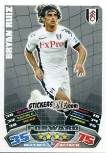 Sticker Bryan Ruiz - English Premier League 2011-2012. Match Attax n. 123 - Topps