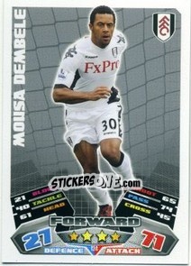 Sticker Mousa Dembele - English Premier League 2011-2012. Match Attax - Topps