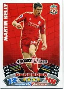 Sticker Martin Kelly - English Premier League 2011-2012. Match Attax - Topps