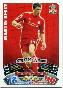 Cromo Martin Kelly - English Premier League 2011-2012. Match Attax n. 130 - Topps