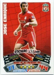 Sticker Jose Enrique - English Premier League 2011-2012. Match Attax n. 131 - Topps