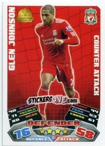 Cromo Glen Johnson - English Premier League 2011-2012. Match Attax - Topps
