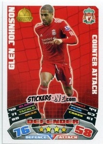 Sticker Glen Johnson - English Premier League 2011-2012. Match Attax n. 132 - Topps