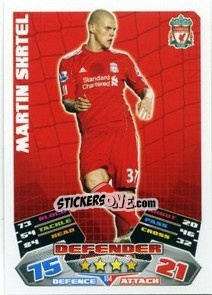 Sticker Martin Skrtel - English Premier League 2011-2012. Match Attax n. 134 - Topps