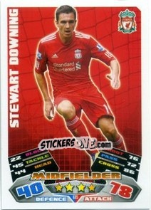 Sticker Stewart Downing - English Premier League 2011-2012. Match Attax n. 135 - Topps
