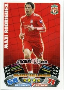 Sticker Maxi Rodriguez - English Premier League 2011-2012. Match Attax - Topps