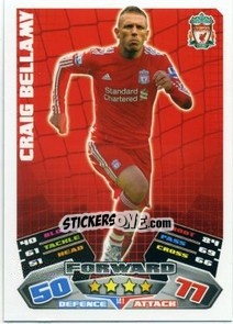 Sticker Craig Bellamy - English Premier League 2011-2012. Match Attax n. 141 - Topps