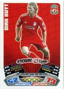 Sticker Dirk Kuyt - English Premier League 2011-2012. Match Attax n. 142 - Topps