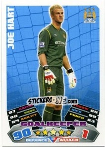 Sticker Joe Hart - English Premier League 2011-2012. Match Attax - Topps