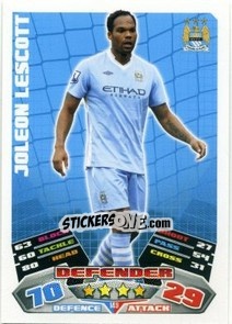 Sticker Joleon Lescott - English Premier League 2011-2012. Match Attax - Topps