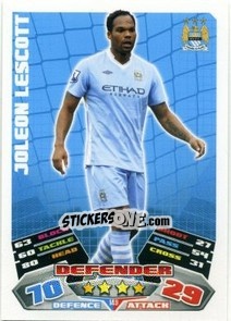 Figurina Joleon Lescott - English Premier League 2011-2012. Match Attax - Topps