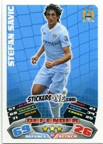 Sticker Stefan Savic - English Premier League 2011-2012. Match Attax n. 150 - Topps