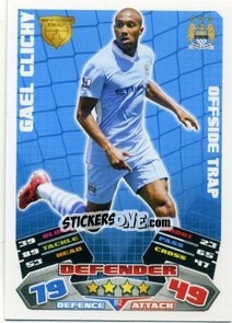 Sticker Gael Clichy - English Premier League 2011-2012. Match Attax - Topps